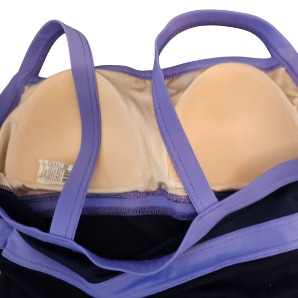 Baltex Swimsuit Size 10 One Piece Navy Blue and Periwinkle - Picture 3 of 5